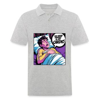 Dicton endormi - Polo Homme - gris chiné - Devant - Kai (181cm)