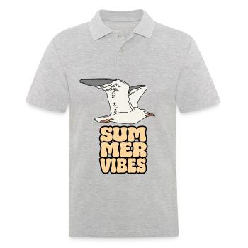 Seagull Seagull Ambiance estivale - Polo Homme - gris chiné - Devant - Kai (181cm)