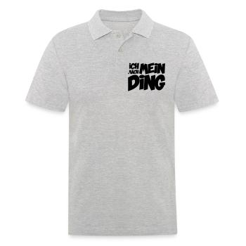 Ich mach mein Ding | Motivation | Farbe änderbar - Männer Poloshirt - Grau meliert - Vorne - Kai (181cm)