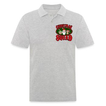 Christmas Squad Weihnachtsmann Elf Rentier - Männer Poloshirt - Grau meliert - Vorne - Kai (181cm)