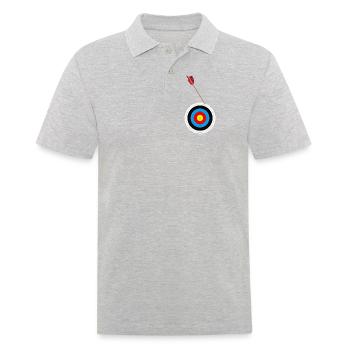 Flèche sur la cible - Polo Homme - gris chiné - Devant - Kai (181cm)