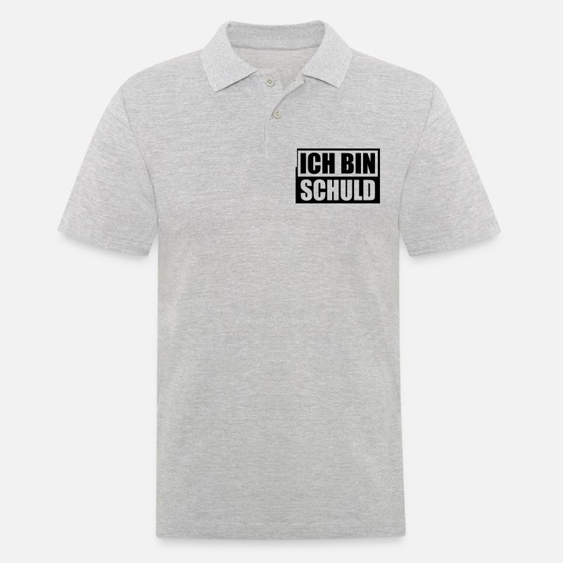 Ich bin Schuld | Farbe änderbar - Männer Poloshirt - Grau meliert