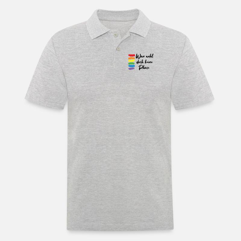 War wohl doch keine Phase LGBT Geschenk - Männer Poloshirt - Grau meliert