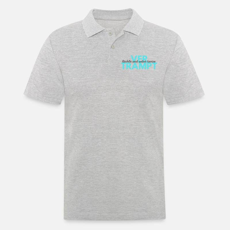 vertrampe 2 - Männer Poloshirt - Grau meliert