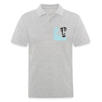 Je pleure beaucoup mais je suis tellement productif, émotions drôles - Polo Homme - gris chiné - Devant - Kai (181cm)