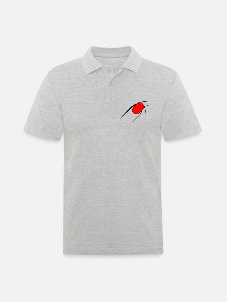 Nagellack Maniküre Logo - Männer Poloshirt - Grau meliert