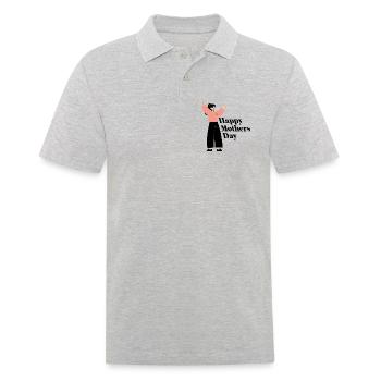 Happy Mothers Day - Männer Poloshirt - Grau meliert - Vorne - Kai (181cm)