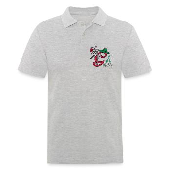 Garten, Buchstabe G, Natur - Männer Poloshirt - Grau meliert - Vorne - Kai (181cm)