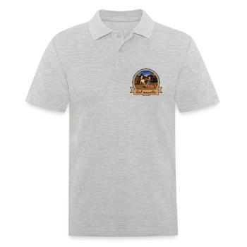 Kek & Ina au Bal-Musette - gag de la vie - Polo Homme - gris chiné - Devant - Kai (181cm)