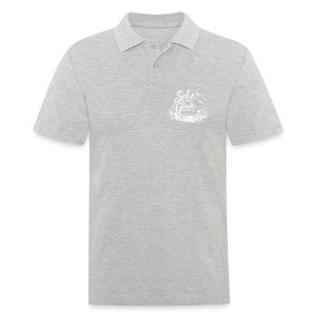 Salz im Haar Glück im Herzen - Männer Poloshirt - Grau meliert - Vorne - Kai (181cm)