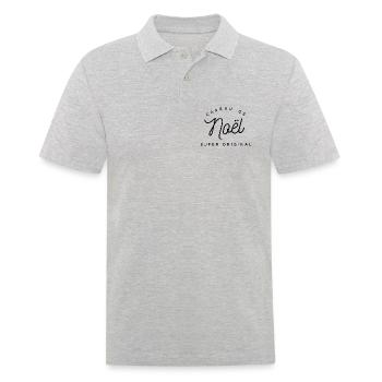 Cadeau de Noël super original  - Polo Homme - gris chiné - Devant - Kai (181cm)