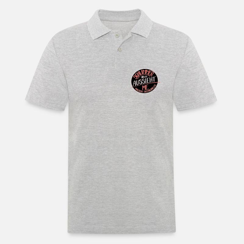 Schlimmer als es aussieht, ME  - Männer Poloshirt - Grau meliert
