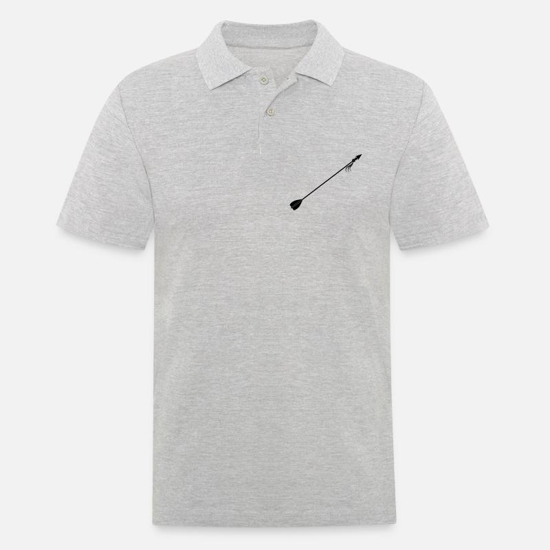 Wikinger-Pfeil - Männer Poloshirt - Grau meliert