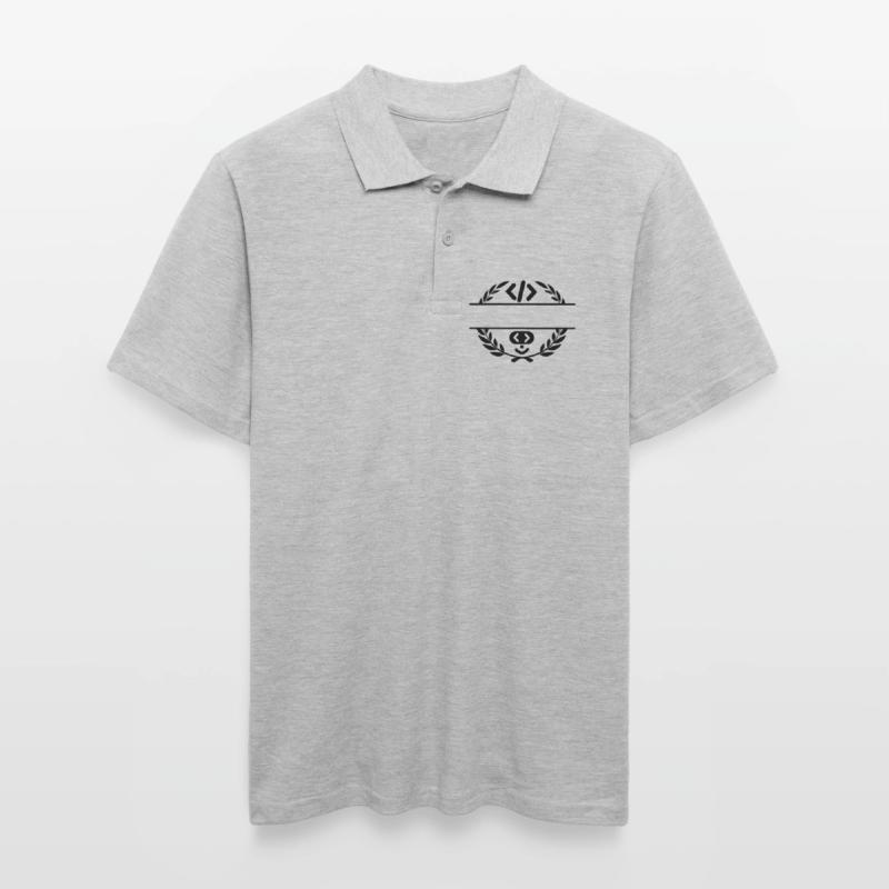 Code logo et code smiley dans une couronne de laurier Polo Homme
