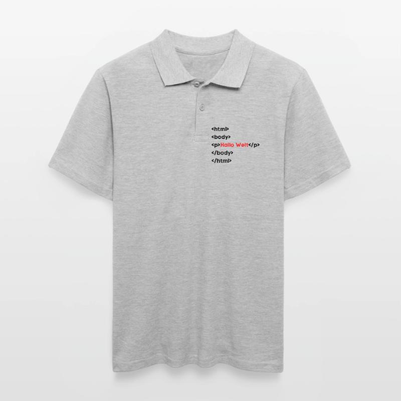 Hallo Welt HTML – Lustiges Programmierer & Coding  Männer Poloshirt