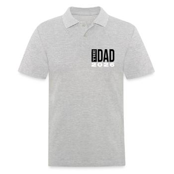 The Dad 26 Vater Baby Papa 2026 Vatertagsgeschenk - Männer Poloshirt - Grau meliert - Vorne - Kai (181cm)