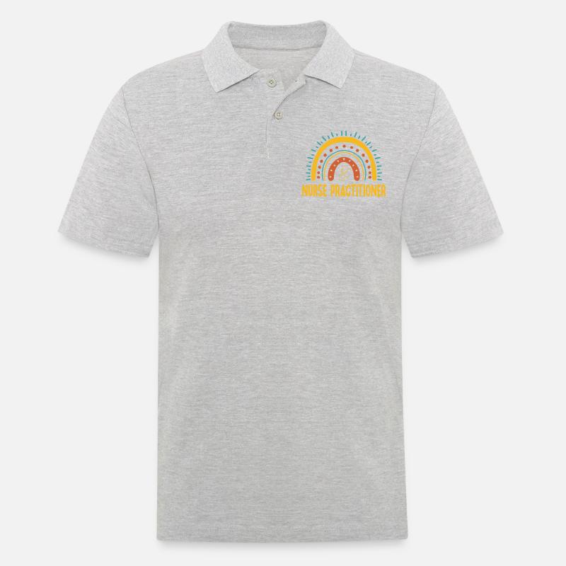 Krankenschwester Practitioner Boho Rainbow - Männer Poloshirt - Grau meliert