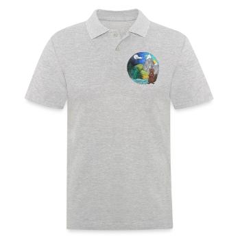 Paysage Castor Raton laveur Extérieur Amoureux de la nature - Polo Homme - gris chiné - Devant - Kai (181cm)
