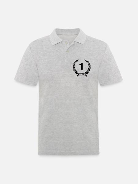 Couronne de laurier 1 - Polo Homme - gris chiné