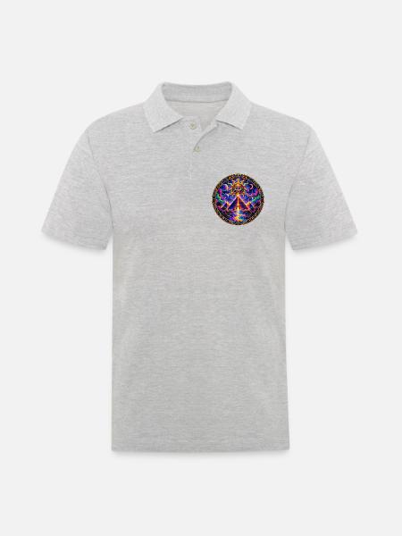 Pyramide - Männer Poloshirt - Grau meliert