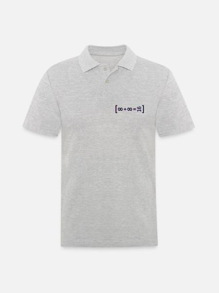 2. Unendlich - Männer Poloshirt - Grau meliert