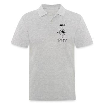 Sylt - Men's Polo Shirt - heather grey - Front - Kai (181cm)