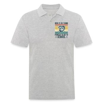 Born To Go Fishing Bass Fish Fisherman Boys - Men's Polo Shirt - heather grey - Front - Kai (181cm)