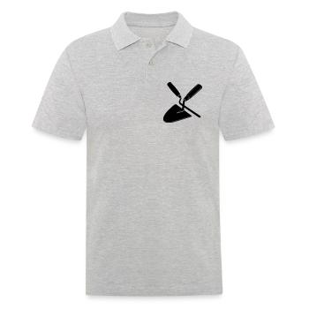 Clou et truelle à joint, outils de maçon - Polo Homme - gris chiné - Devant - Kai (181cm)