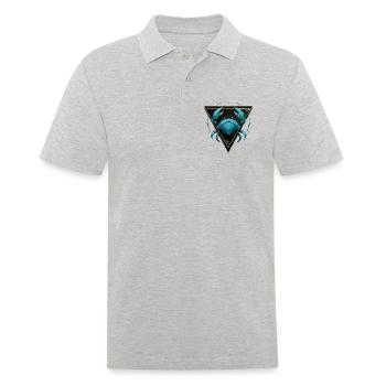 Wasserzeichen des Krebses – Tierkreis von Kék-Ina - Männer Poloshirt - Grau meliert - Vorne - Kai (181cm)