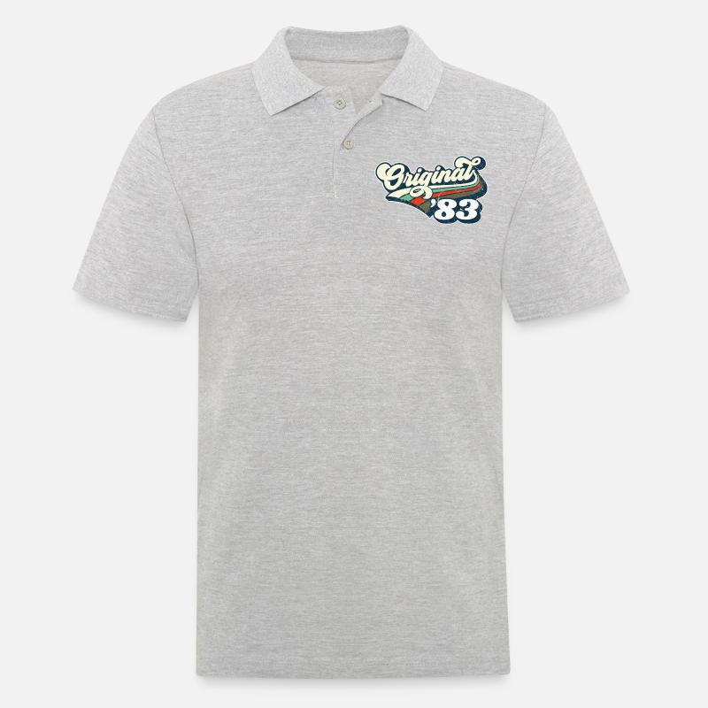 Original `83 - Männer Poloshirt - Grau meliert