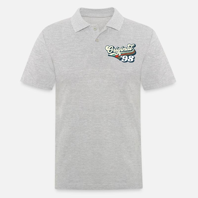 Original `98 - Männer Poloshirt - Grau meliert
