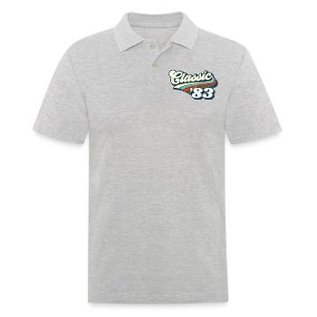 Classic '83 - Men's Polo Shirt - heather grey - Front - Kai (181cm)