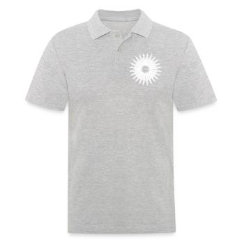 Gesundheit für alle Menschen - Männer Poloshirt - Grau meliert - Vorne - Kai (181cm)