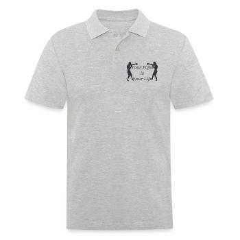 Your Fight is Your Life - Men's Polo Shirt - heather grey - Front - Kai (181cm)