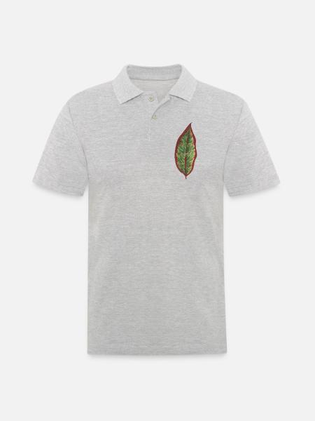 Philodendron leaf plantlover botany plants - Men's Polo Shirt - heather grey