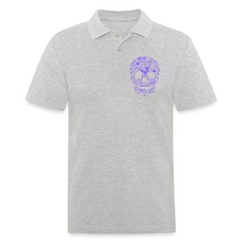 Gothic Skull Goth Style Dark Heavy Metal WGT - Men's Polo Shirt - heather grey - Front - Kai (181cm)