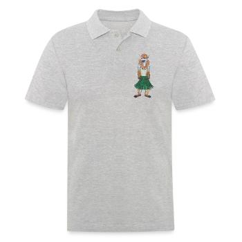 Écureuil Singe Singe Hawaii Hula Monkey Hula Hoola - Polo Homme - gris chiné - Devant - Kai (181cm)