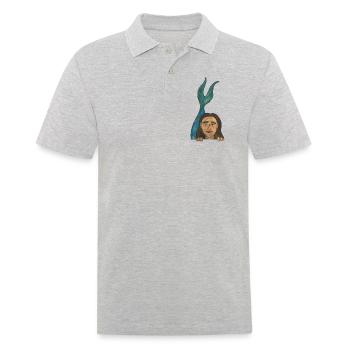 Mermaid Mermaid Save the Sea Fish - Men's Polo Shirt - heather grey - Front - Kai (181cm)