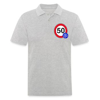 50th Birthday, 50 Years , Happy Birthday (25) - Men's Polo Shirt - heather grey - Front - Kai (181cm)