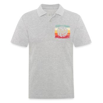 Volleyball Player Retro Beach Volleyball - Men's Polo Shirt - heather grey - Front - Kai (181cm)