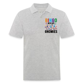 Bingo avec mes gnomies Bingo amusant - Polo Homme - gris chiné - Devant - Kai (181cm)