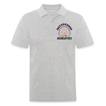 La maternité est mon ministère - Polo Homme - gris chiné - Devant - Kai (181cm)