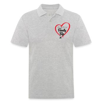 Oh Sip It's A Family Trip - Men's Polo Shirt - heather grey - Front - Kai (181cm)