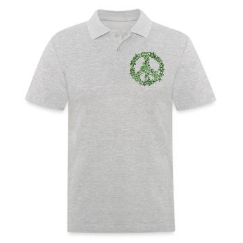 Peace - Männer Poloshirt - Grau meliert - Vorne - Kai (181cm)