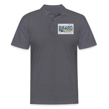 Conception de billard, Art mural, Affiche, Billard de piscine - Polo Homme - charbon - Devant - Nico (186cm)