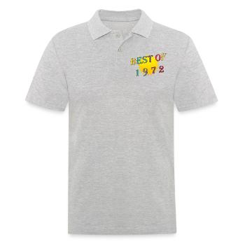 Sonne 1972 - Männer Poloshirt - Grau meliert - Vorne - Kai (181cm)