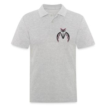 Large Owl Tribal & Tattoo Style. - Men's Polo Shirt - heather grey - Front - Kai (181cm)