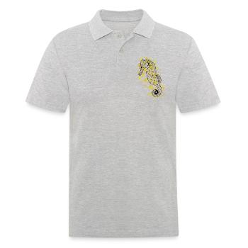 Seahorsee GeomeTRIX bunt - Männer Poloshirt - Grau meliert - Vorne - Kai (181cm)
