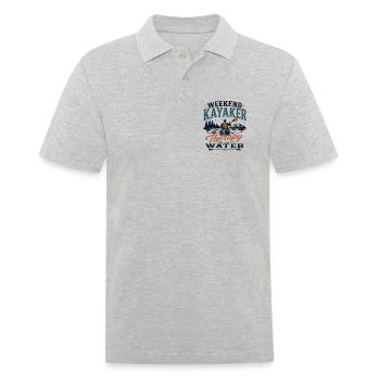 Wochenend-Kajakfahrer-Therapie auf dem Wasser - Männer Poloshirt - Grau meliert - Vorne - Kai (181cm)