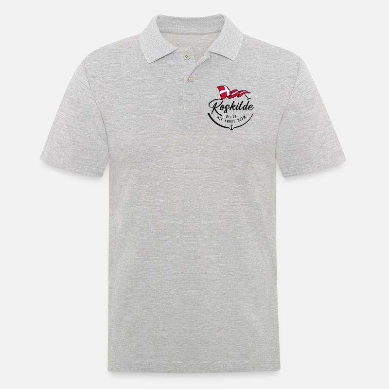 ROSKILDE - My second home - b - Men's Polo Shirt - heather grey